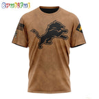 NFL Detroit Lions T-Shirt Special Salute To Service For Veterans Day Full Printed T-Shirt