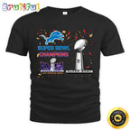 NFL Detroit Lions T Shirt Super Bowl LVIII 2024 Las Vegas Champions Unisex Tshirt
