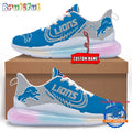 NFL Detroit Lions Women’s Rainbow Atmospheric Cushion Running Shoes, Football Women’s Shoes