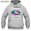 NFL Eagles Lips Hoodie Unisex Football T-Shirt Hoodie