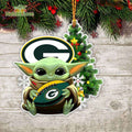 NFL Green Bay Packers Baby Yoda Christmas Ornament Xmas Tree Decoration