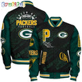 NFL Green Bay Packers Baseball Jacket Print Logo Team Football Jacket