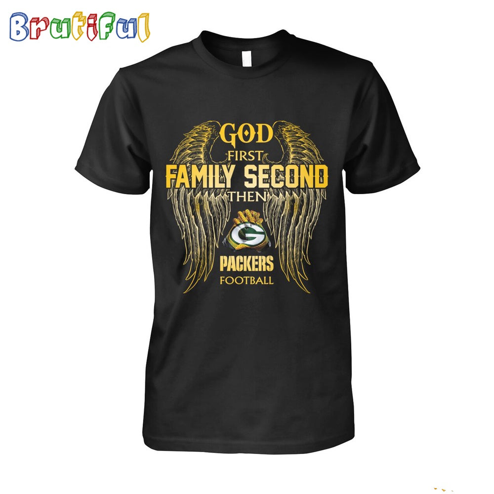 NFL Green Bay Packers God First Family Second Then Packers Football T Shirt