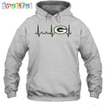 NFL Green Bay Packers Heartbeat Hoodie Unisex Football T-Shirt Hoodie