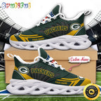 NFL Green Bay Packers Max Soul Shoes Custom Name Football Shoes Sports