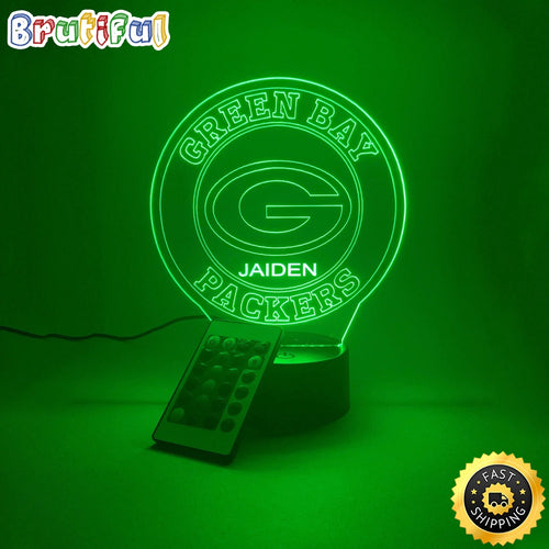 NFL Green Bay Packers Night Light Football 3D LED Light
