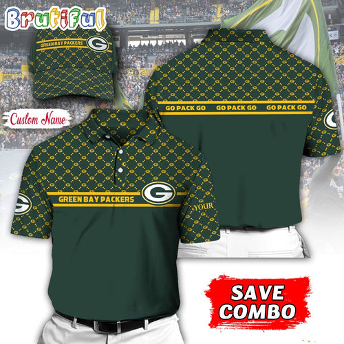 NFL Green Bay Packers Polo Shirt, Custom Football Polo Shirt And Cap