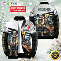 NFL Green Bay Packers Puffer Jacket Mickey Minnie Jacket