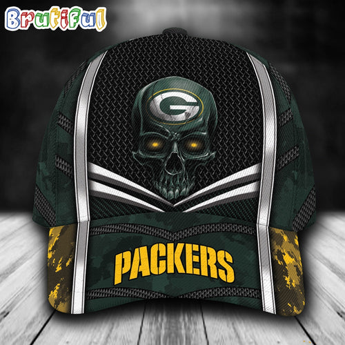 NFL Green Bay Packers Special Halloween Skull Custom Baseball Cap