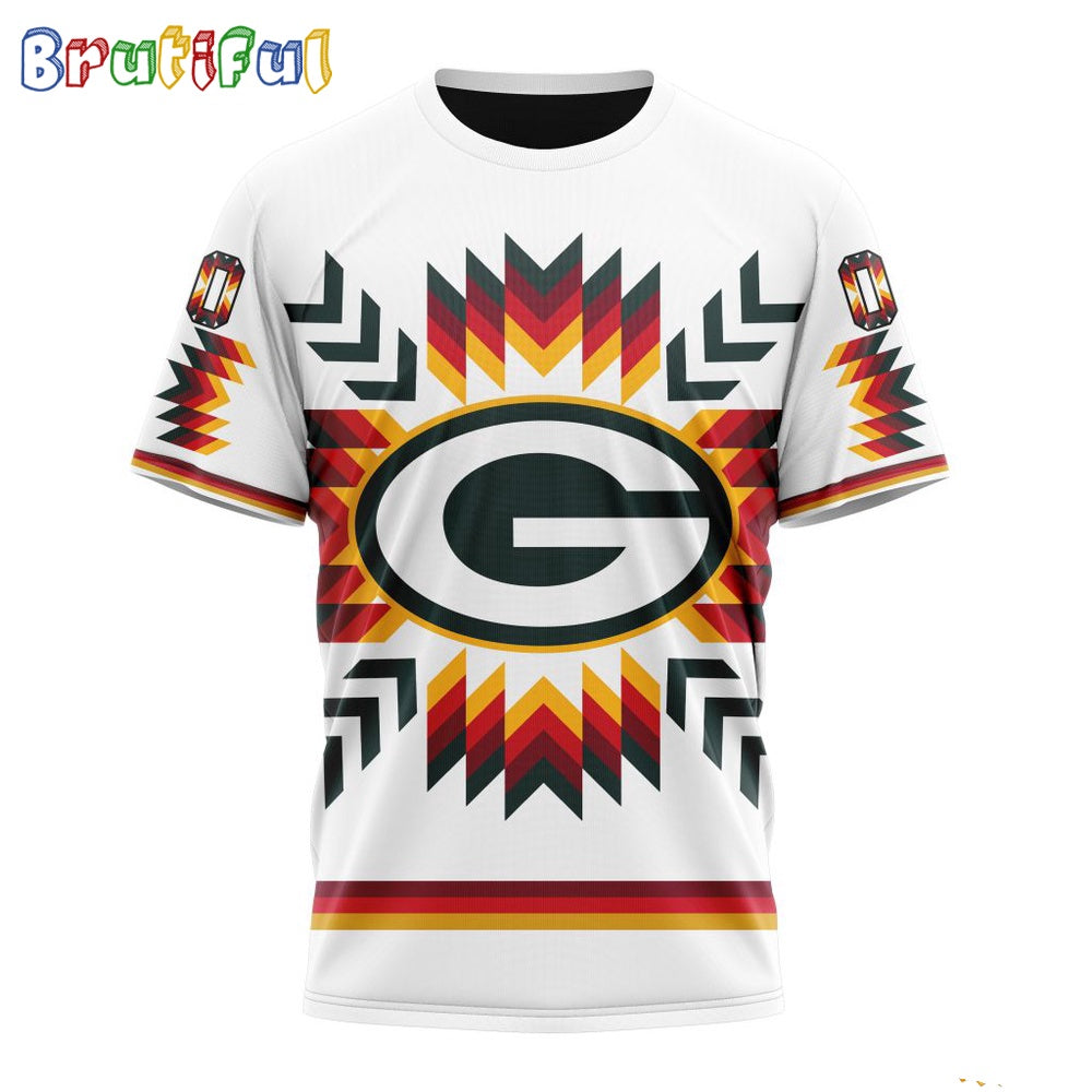 NFL Green Bay Packers T-Shirt Special Design With Native Pattern