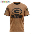 NFL Green Bay Packers T-Shirt Special Salute To Service For Veterans Day Full Printed T-Shirt