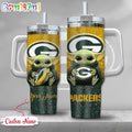NFL Green Bay Packers Tumbler Baby Yoda Customzed Handle Cup
