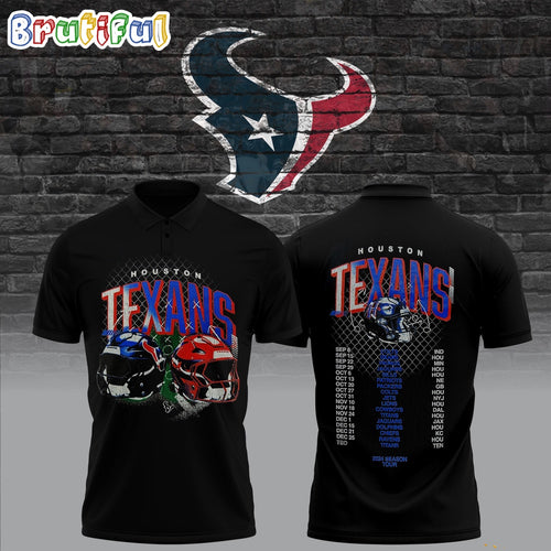 NFL Houston Texans 2024 Schedule Football Polo Shirt