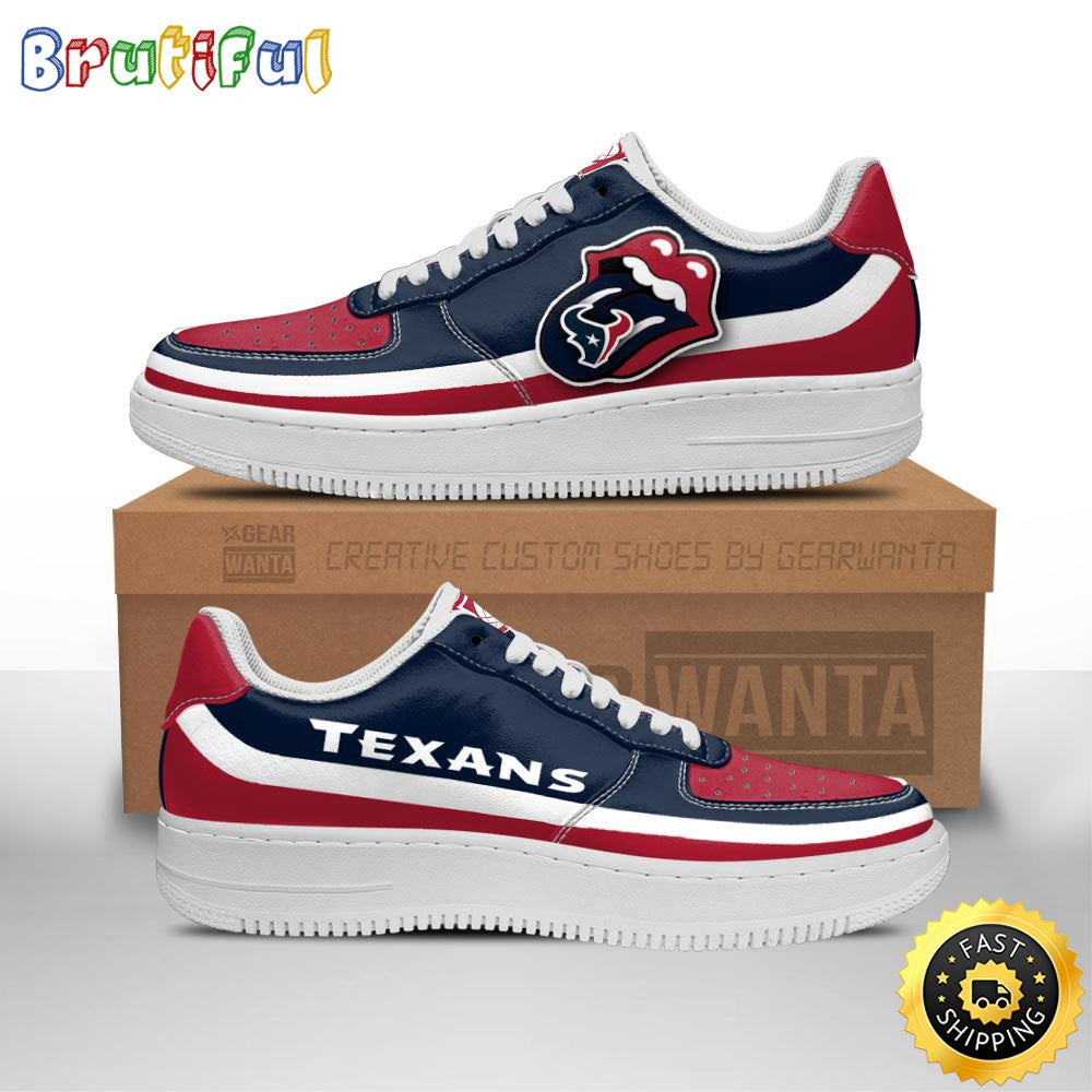 NFL Houston Texans Air Force 1 Shoes Sexy Lips For Fans