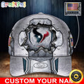 NFL Houston Texans Baseball Cap Silver Metalic Pattern Cap