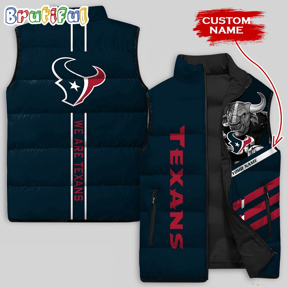 NFL Houston Texans Damn Right Sleeveless Down Jacket