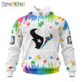NFL Houston Texans Hoodie Special Autism Awareness Design All Over Print Hoodie