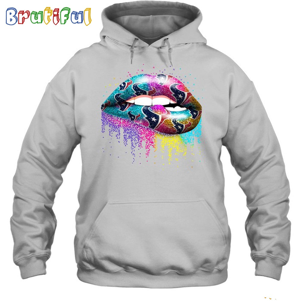 NFL Houston Texans Lips Hoodie Unisex Football T-Shirt Hoodie