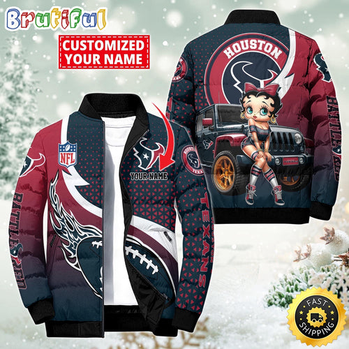 NFL Houston Texans Puffer Jacket Betty Boop Custom Jacket