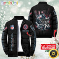 NFL Houston Texans Puffer Jacket City Logo Print Jacket For Fans