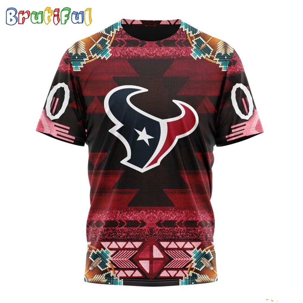 NFL Houston Texans T-Shirt Special Native Costume Design T-Shirt