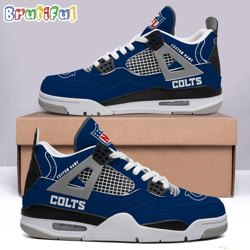 NFL Indianapolis Colts Football Team Air Jordan 4 Shoes Sneaker
