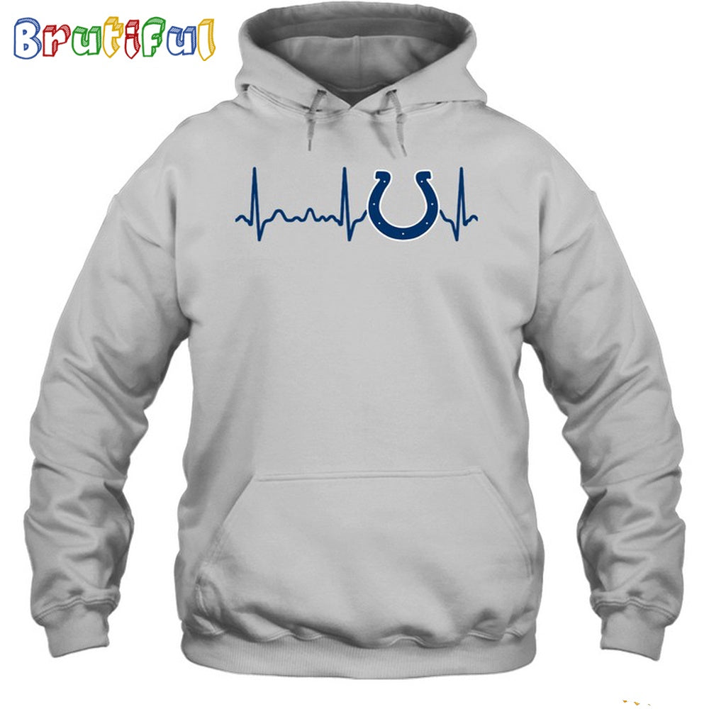 NFL Indianapolis Colts Heartbeat Hoodie Unisex Football T-Shirt Hoodie