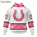 NFL Indianapolis Colts Hoodie Special Pink Design Fight Breast Cancer