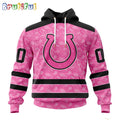 NFL Indianapolis Colts Hoodie Special Pink Hoodie Design Fight Breast Cancer