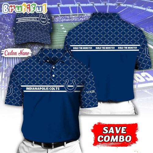 NFL Indianapolis Colts Polo Shirt, Custom Football Polo Shirt And Cap