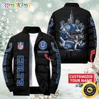 NFL Indianapolis Colts Puffer Jacket City Logo Print Jacket For Fans