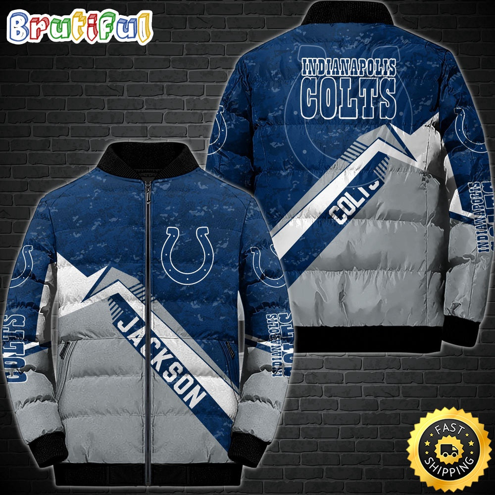 NFL Indianapolis Colts Puffer Jacket Customized Sport Down Jacket