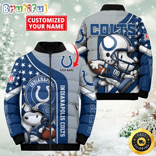 NFL Indianapolis Colts Puffer Jacket Snooby Customized Jacket