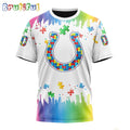 NFL Indianapolis Colts T-Shirt Special Autism Awareness Design All Over Print T-Shirt