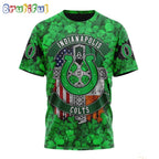 NFL Indianapolis Colts T-Shirt Special Design 3D T-Shirt St Patrick Day