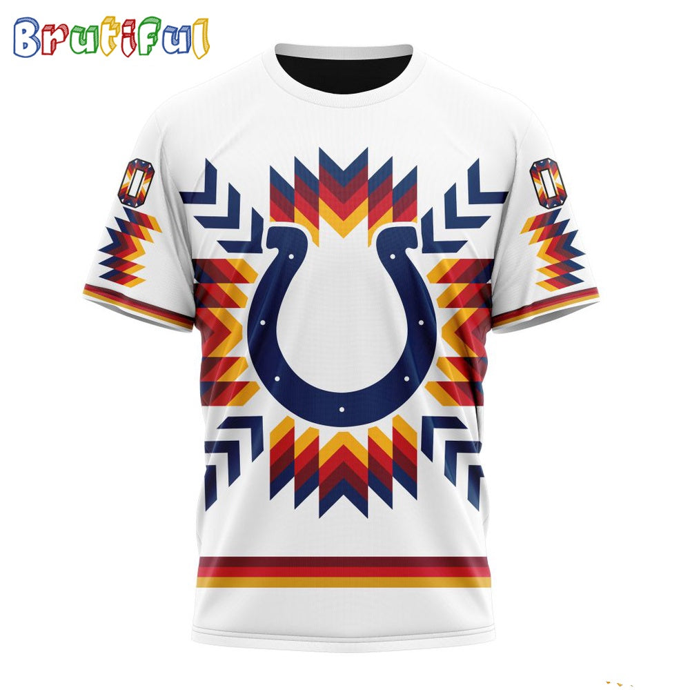 NFL Indianapolis Colts T-Shirt Special Design With Native Pattern