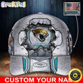 NFL Jacksonville Jaguars Baseball Cap Silver Metalic Pattern Cap