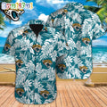 NFL Jacksonville Jaguars Hawaiian Shirt Tropical Leafs Design Aloha Shirts