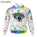 NFL Jacksonville Jaguars Hoodie Special Autism Awareness Design All Over Print Hoodie