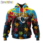 NFL Jacksonville Jaguars Hoodie Special Autism Awareness Design Football Hoodie