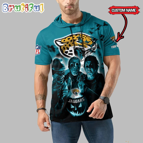 NFL Jacksonville Jaguars Horror Characters Essential Halloween Sleeveless Hoodie