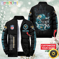 NFL Jacksonville Jaguars Puffer Jacket City Logo Print Jacket For Fans