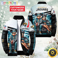 NFL Jacksonville Jaguars Puffer Jacket Mickey Minnie Jacket