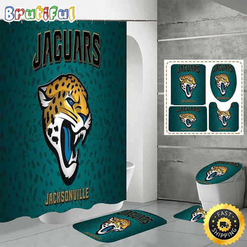 NFL Jacksonville Jaguars Shower Curtain Modern Bath Curtains