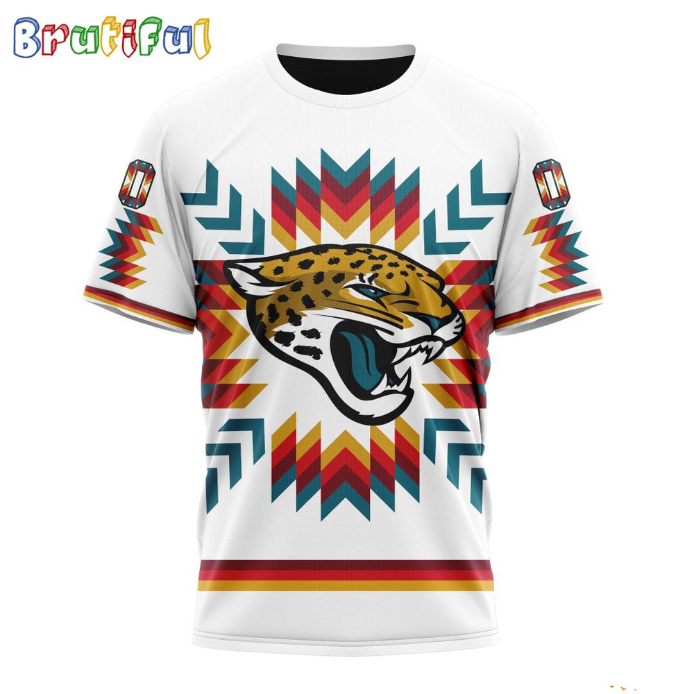 NFL Jacksonville Jaguars T-Shirt Special Design With Native Pattern