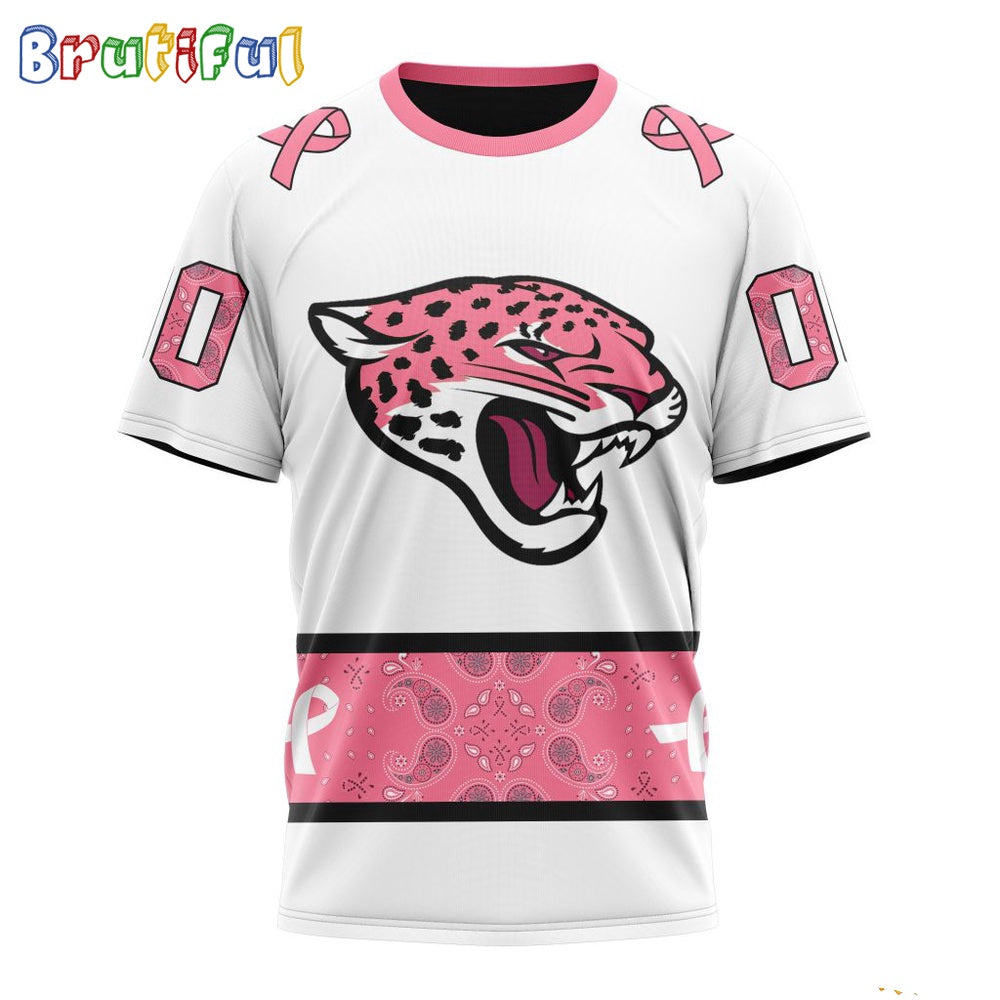 NFL Jacksonville Jaguars T-Shirt Special Pink Design Fight Breast Cancer