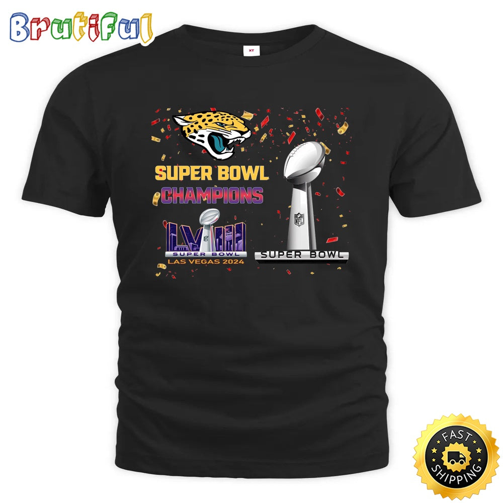 NFL Jacksonville Jaguars T Shirt Super Bowl LVIII 2024 Las Vegas Champions Unisex Tshirt