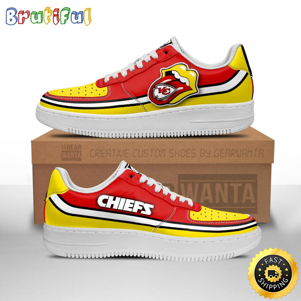 NFL Kansas City Chiefs Air Force 1 Shoes Sexy Lips For Fans