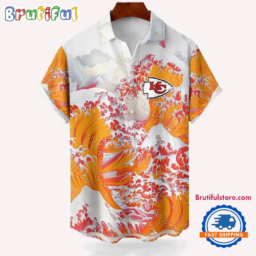 NFL Kansas City Chiefs Football Special Great Wave Hawaiian Shirt