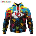 NFL Kansas City Chiefs Hoodie Special Autism Awareness Design Football Hoodie
